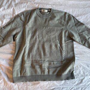 Buck Mason Cotton Traveler Sweater in Khaki/Oyster XL